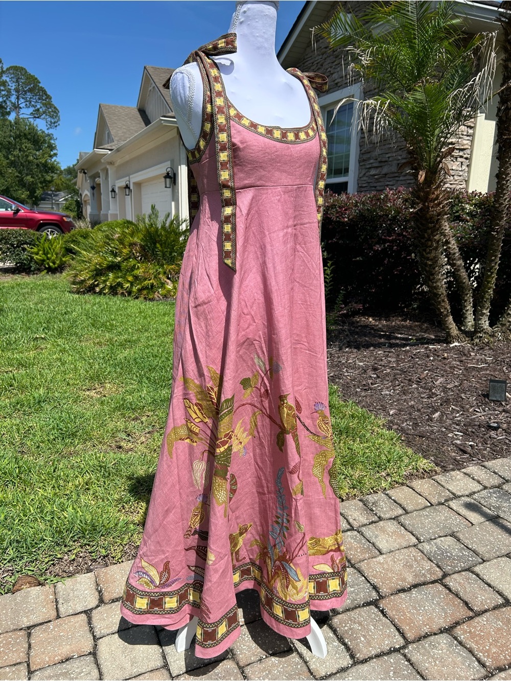 NWT🌷Alemais Zuri Linen Ballet Midi Sundress - Picture 6 of 16
